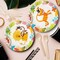 8 Count 7" Jungle Lion Monkey Toucan Disposable Paper Dessert Plates Tropical Baby Shower Tableware
